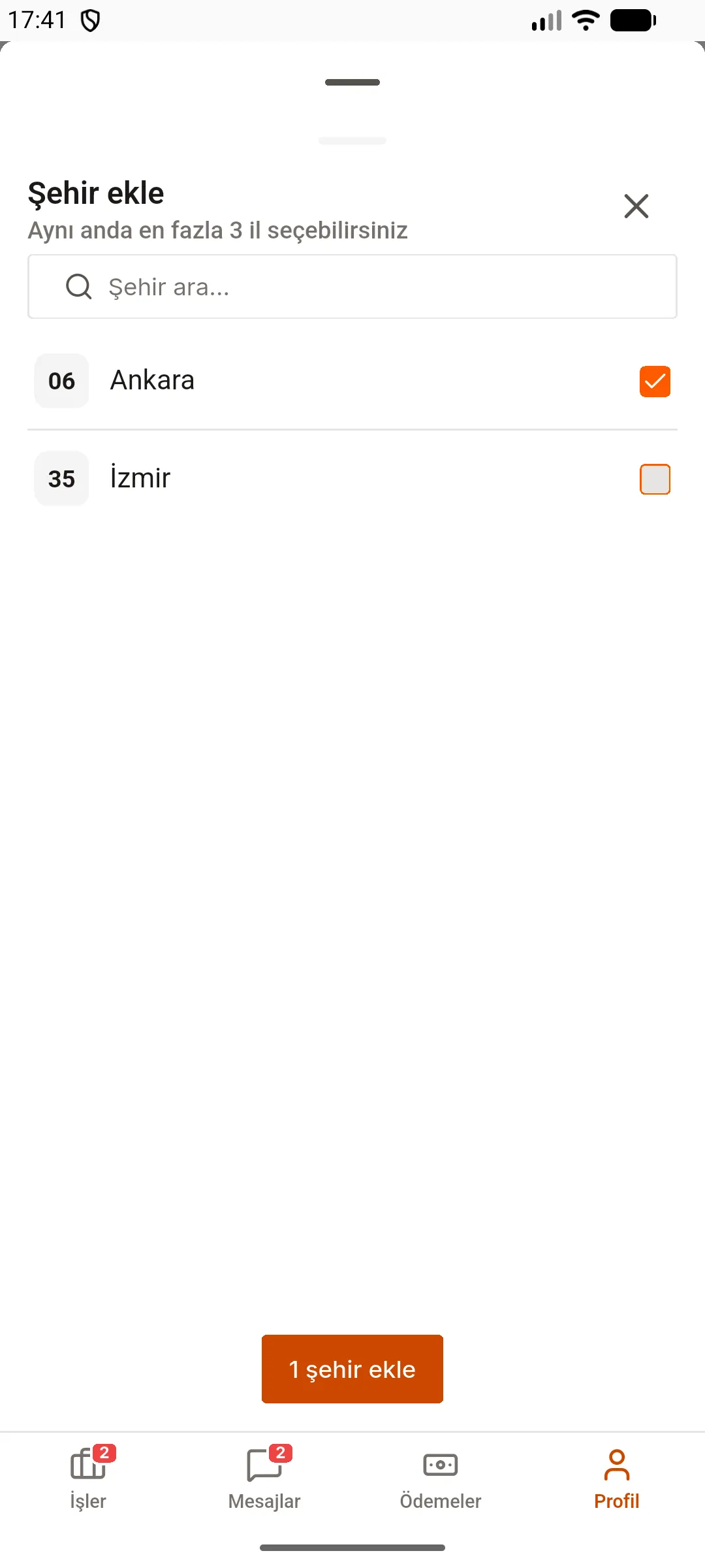 2. adım: Şehir ekleyin