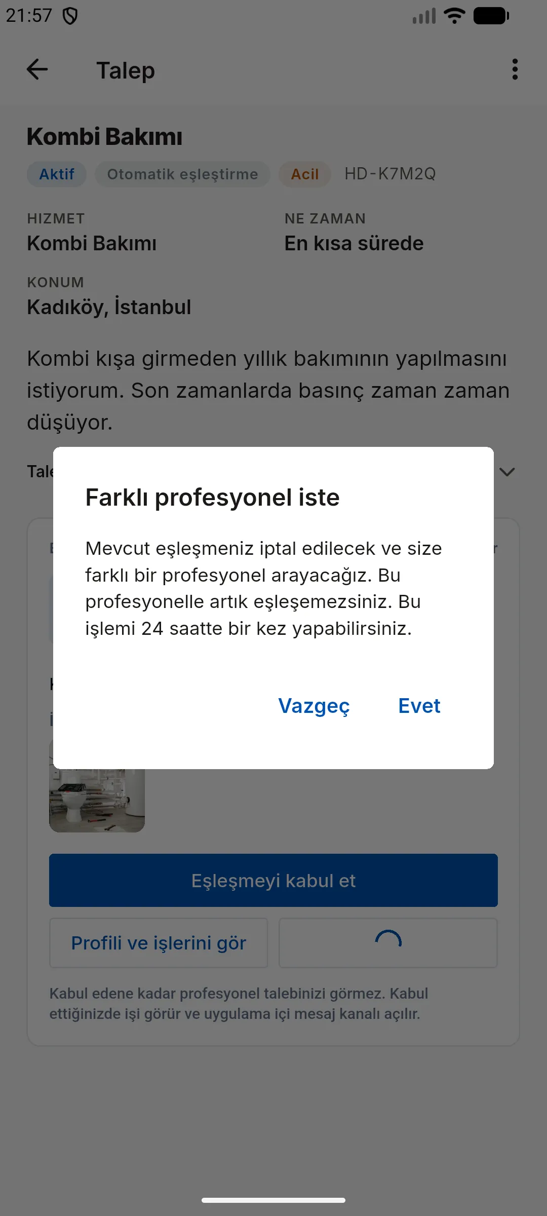 3. adım: Başka bir profesyonel isteyin