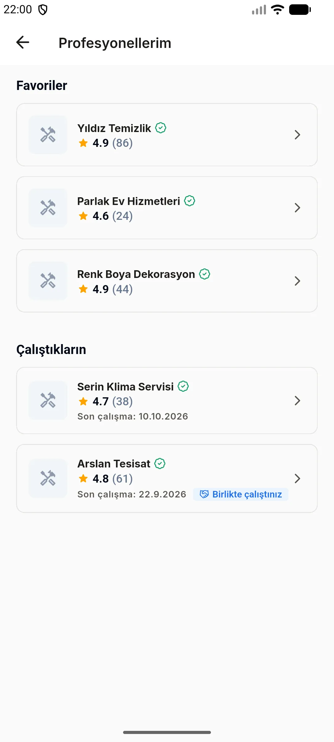 2. adım: Favorilerinizi görün