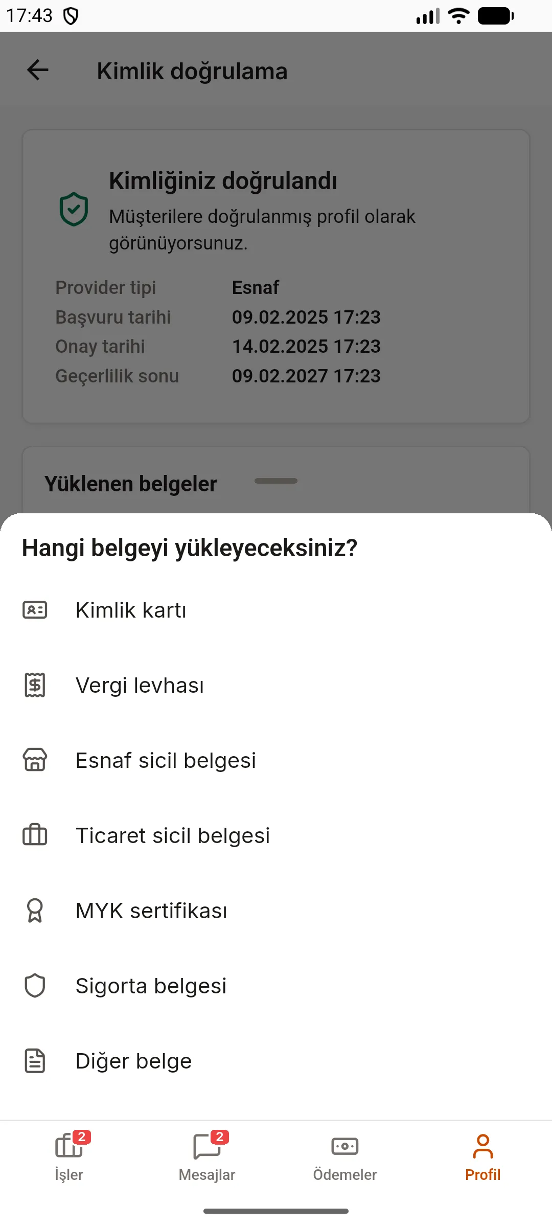 2. adım: Belge türünü seçin