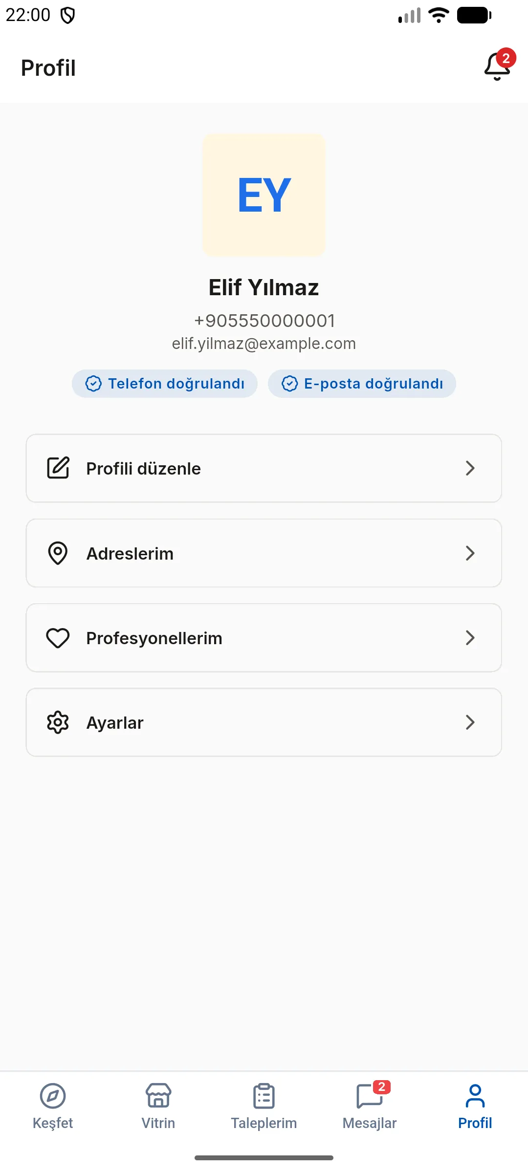 1. adım: Ayarları açın