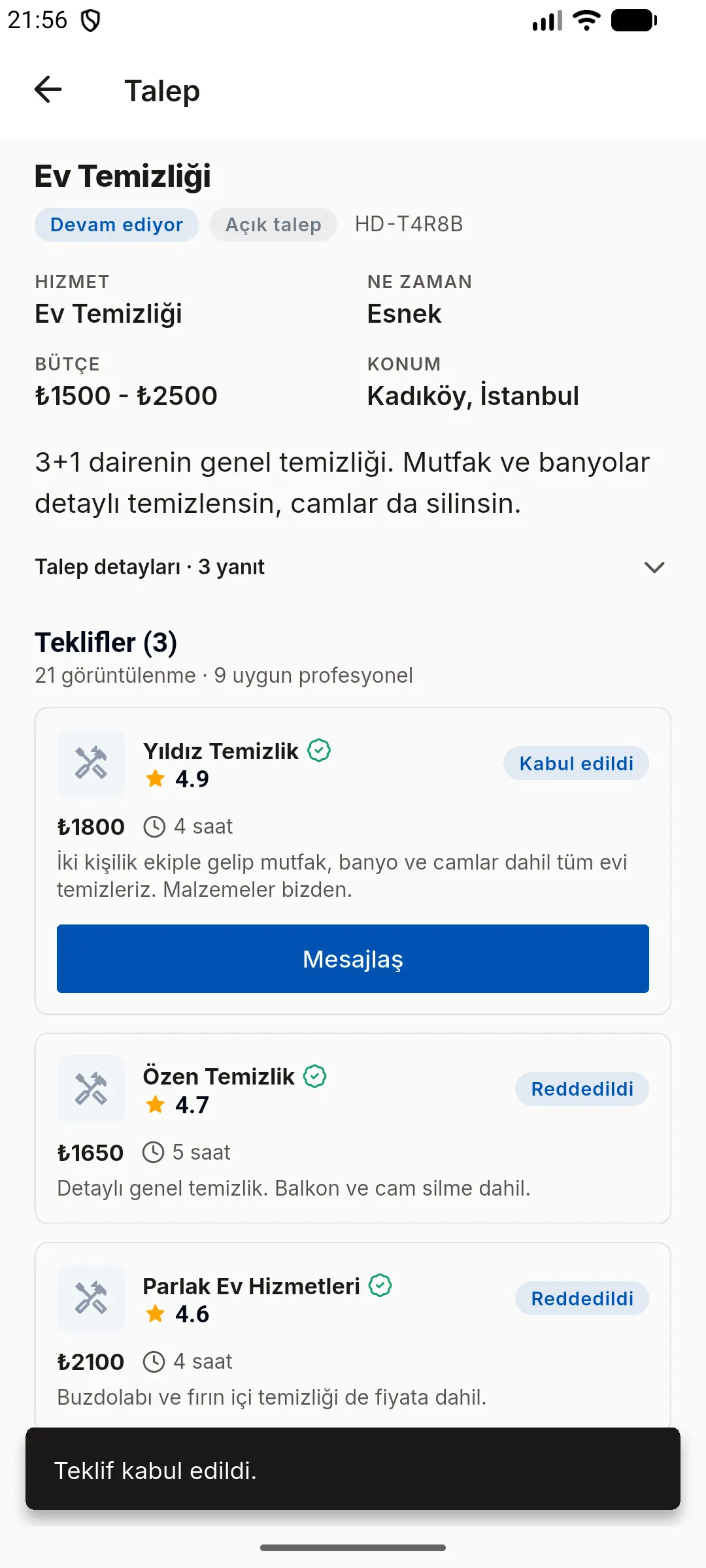 4. adım: Profesyonelle konuşun