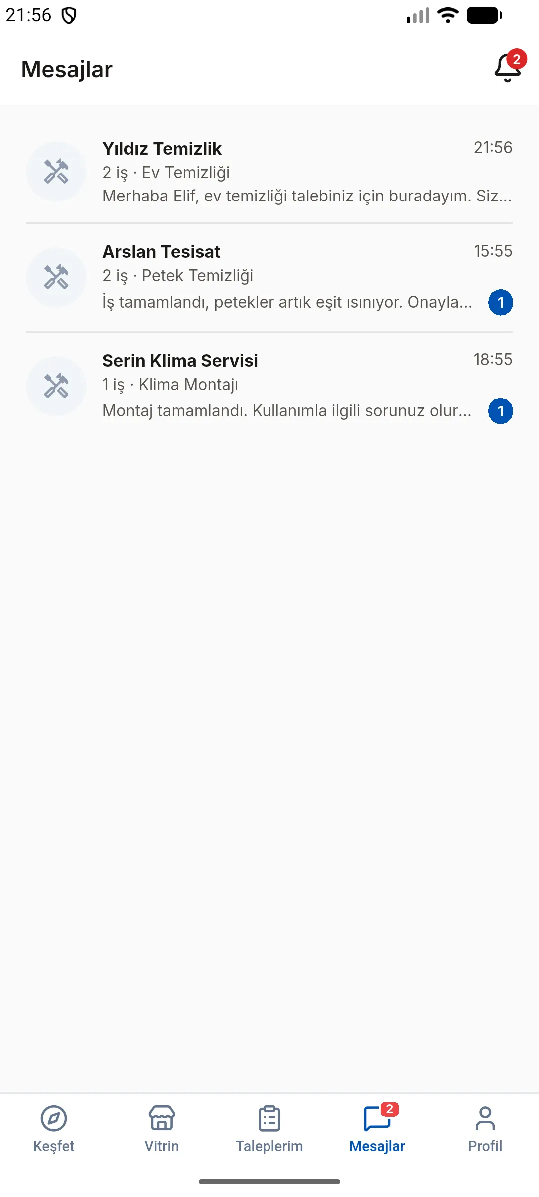 2. adım: Konuşmalarınıza dönün