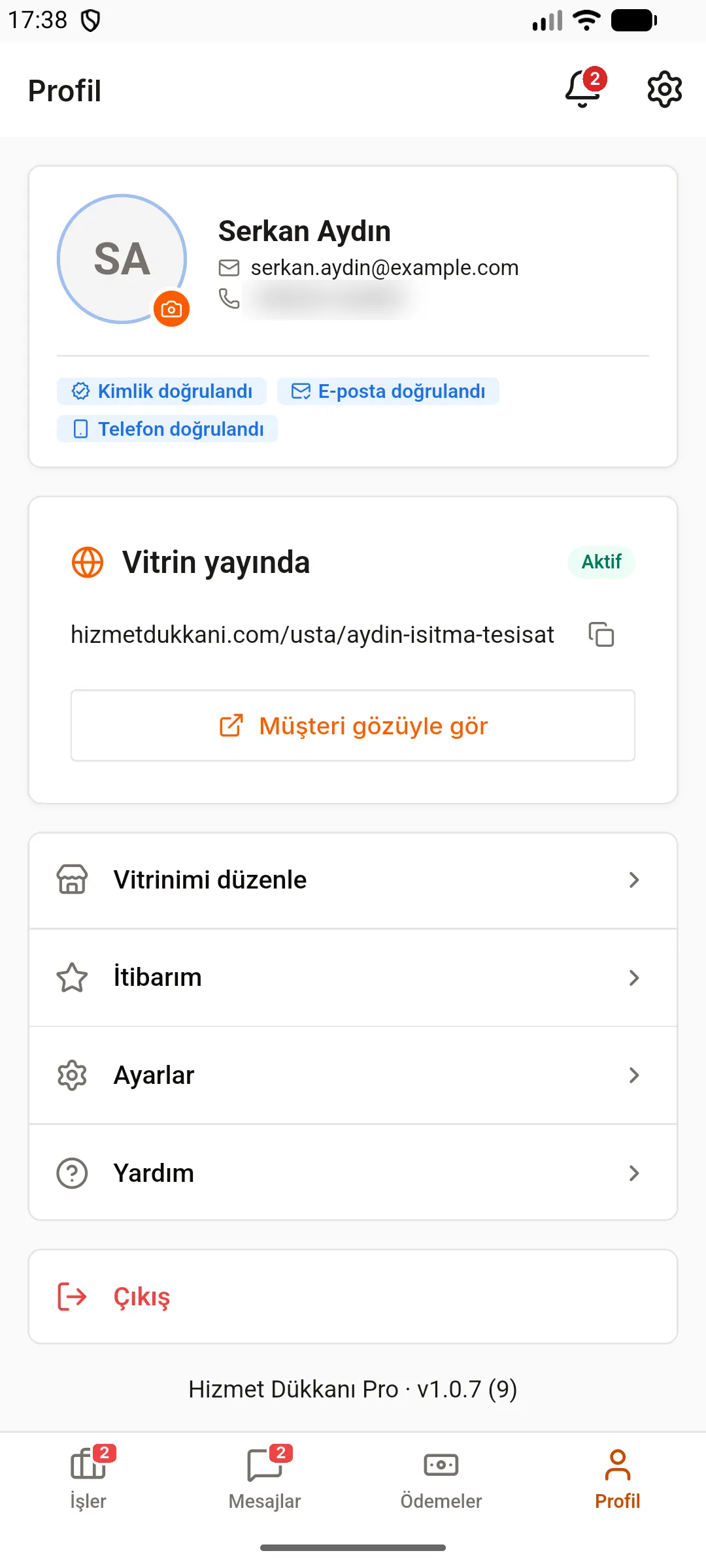 1. adım: Vitrin düzenlemeyi açın
